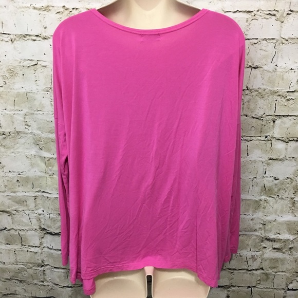 🌻 Piko Pink Bamboo Oversized Boat Neck Top H40 - Picture 3 of 6